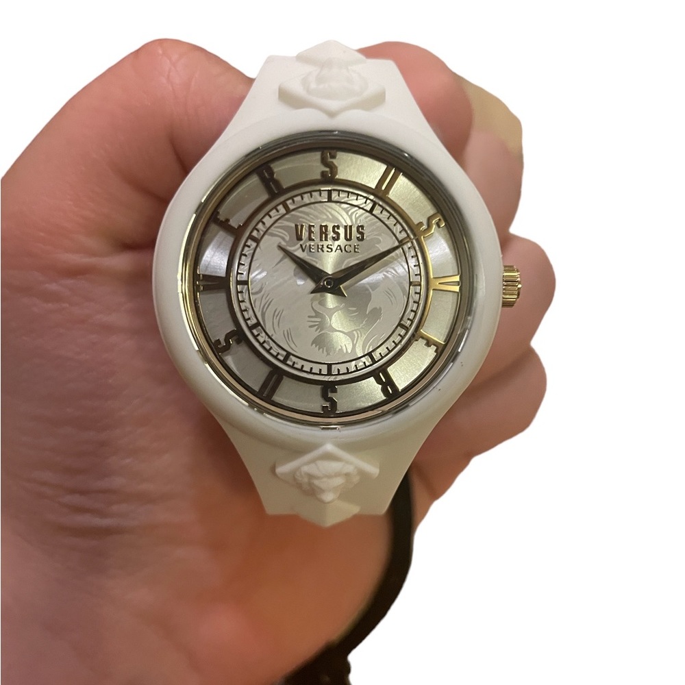 Versus Versace White Silicone Lion Watch